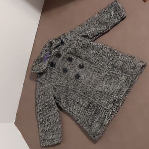 Madden Girl Kids Peacoat Black White Size 3 Button Closure Size 18 m